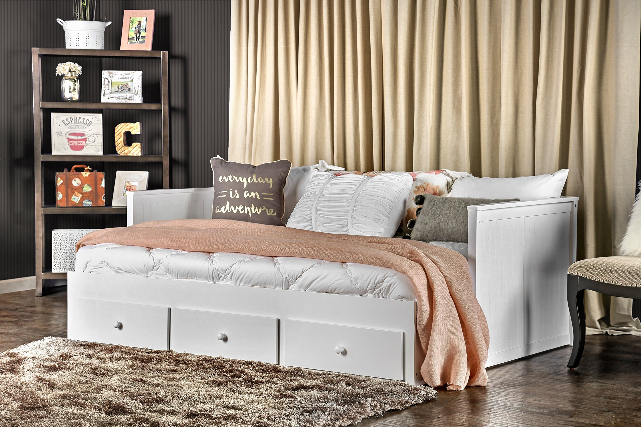 HEMNES Daybed Frame with 3 Drawers, with Mattress