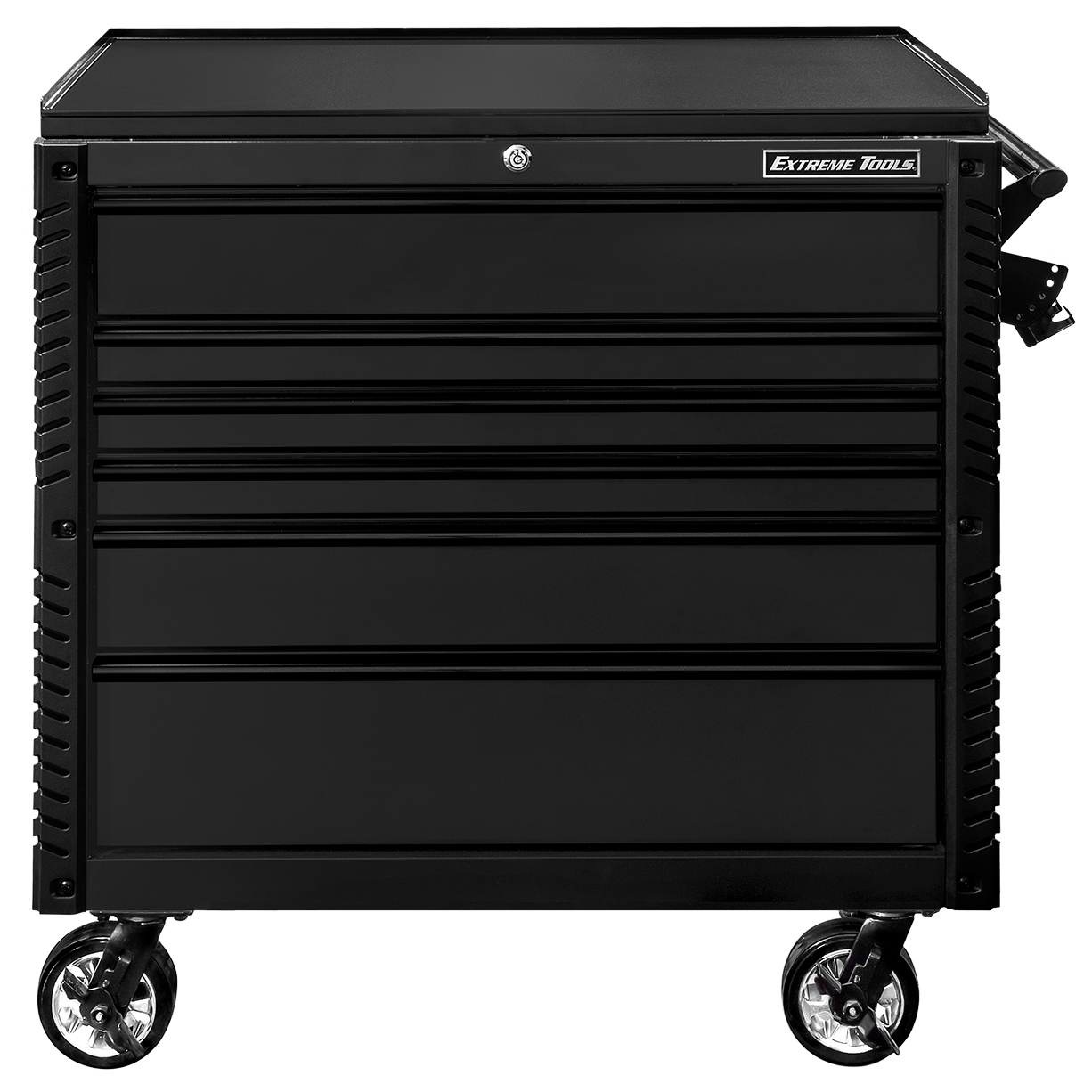 used toolboxExtreme Tools 41 6-Drawer Deluxe Tool Cart with Pry Bar Holders And Flip Top