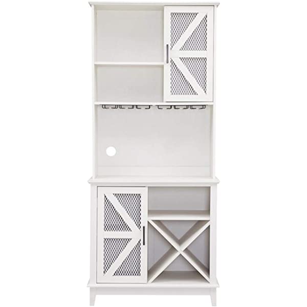 Home Source Bar Cabinet and Coffee Station (Charcoal)