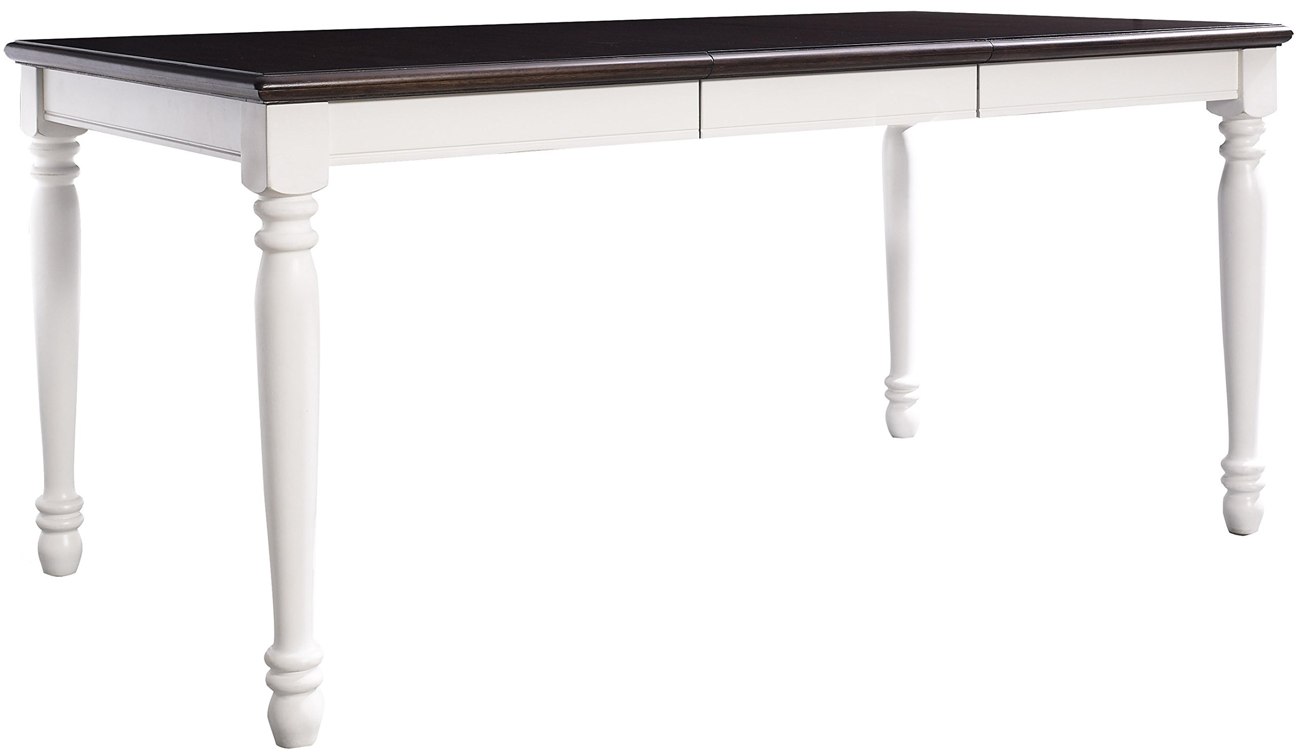 【Furniture】Shelby Dining Set with Table & Extension Leaf, 7-Piece (6 Chairs), Distressed White