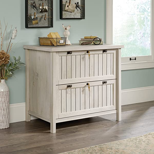 Sauder Costa Lateral File, Chalked Chestnut finish Chalked Chestnut Finish Lateral File