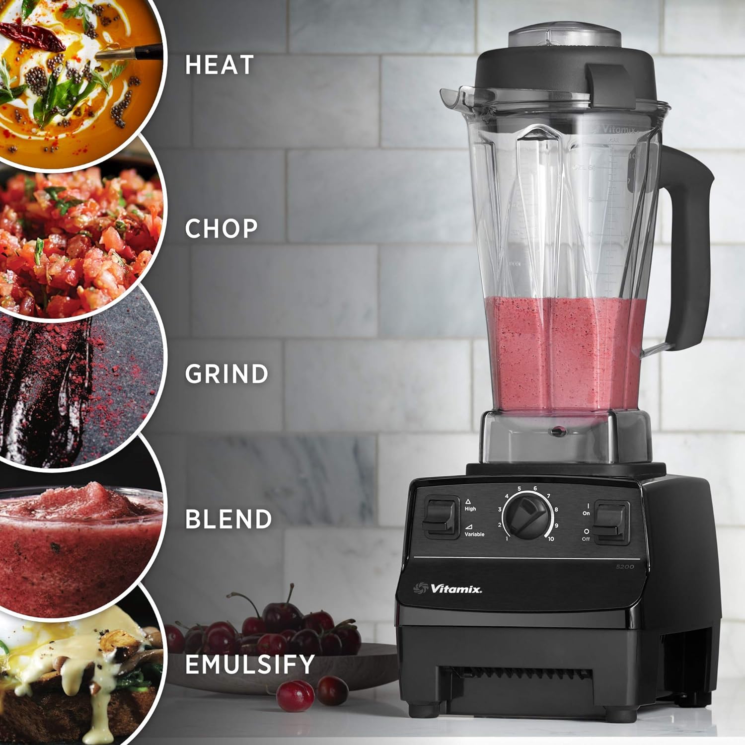 Vitamix 5200 Blender Professional-Grade, Self-Cleaning 64 oz Container, Black - 001372
