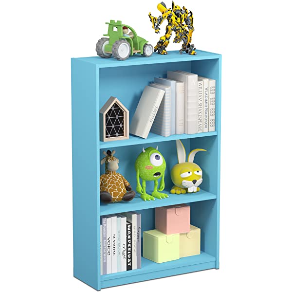 FURINNO JAYA Simple Home 3-Tier Adjustable Shelf Bookcase, White White 3-Tier Bookcase