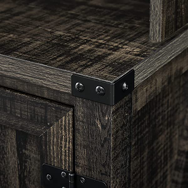 Mahogany Bar Cabinet with Upper Glass Cabinet