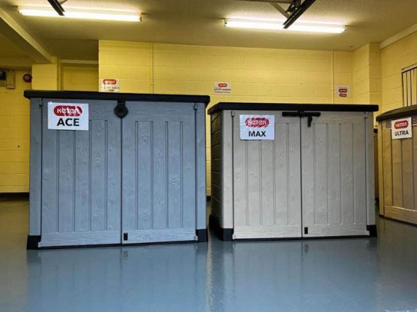 Keter Store It Out Max 1200L Outdoor Garden & Wheelie Bin Storage Shed – Brown/Beige