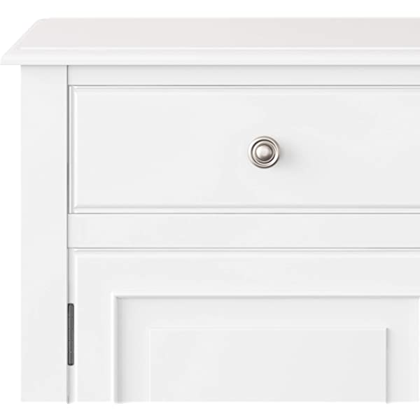 SIMPLIHOME Connaught SOLID WOOD 40 inch Wide Transitional Entryway Storage Cabinet in Dark Chestnut Brown, with 2 Drawers, 2 Doors, Adjustable Shelves