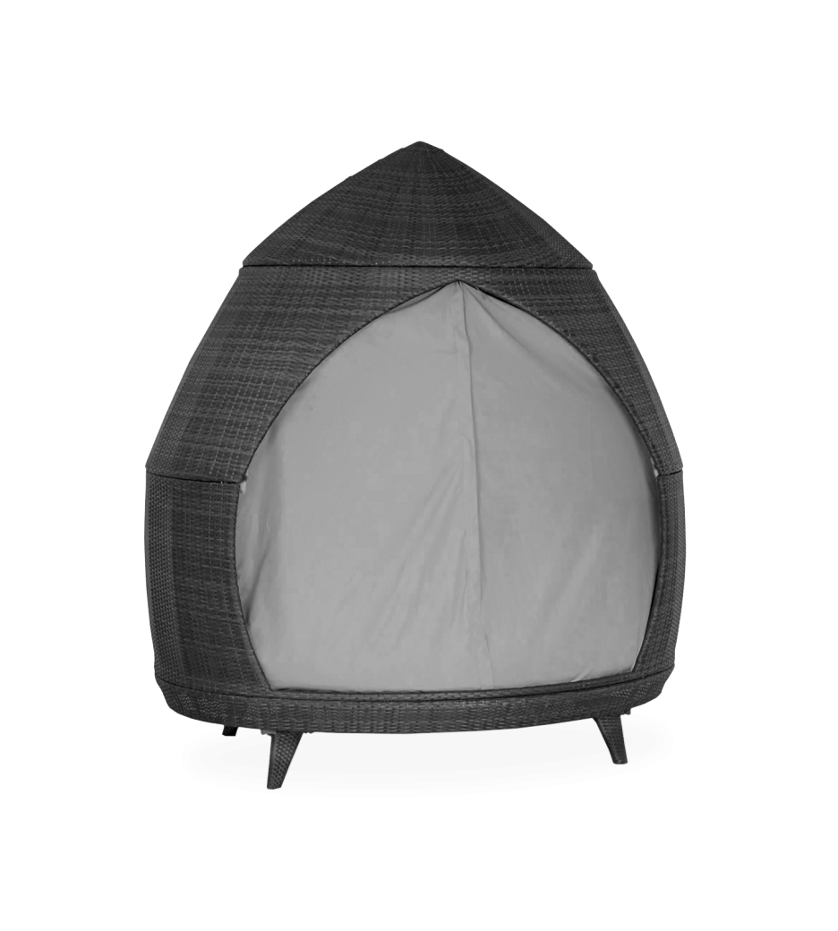 Vacation beach bed rattan bed terrace sun bed outdoor leisure birdcage sofa outdoor courtyard sun lounger