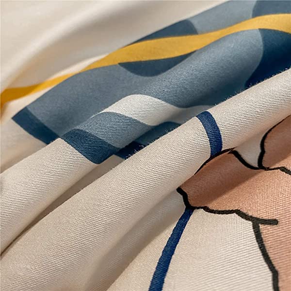 New Cartoon Animals Elephant Print Duvet Cover Sets for Kids 100% Cotton Reversible Soft 3 Pieces Kids Bedding Duvet Cover Pillowcases Kawaii Cloud Bedding Sets, Queen/Full Full/Queen (1 Duvet Cover + 2 Pillowcases) Multi A00 Elephant Bunny Balloon