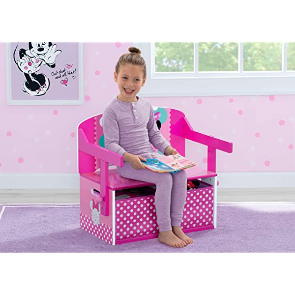 Delta Children MySize Kids Convertible Activity Bench, Bianca White Bianca White MySize
