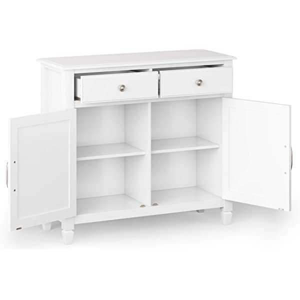 SIMPLIHOME Connaught SOLID WOOD 40 inch Wide Transitional Entryway Storage Cabinet in Dark Chestnut Brown, with 2 Drawers, 2 Doors, Adjustable Shelves