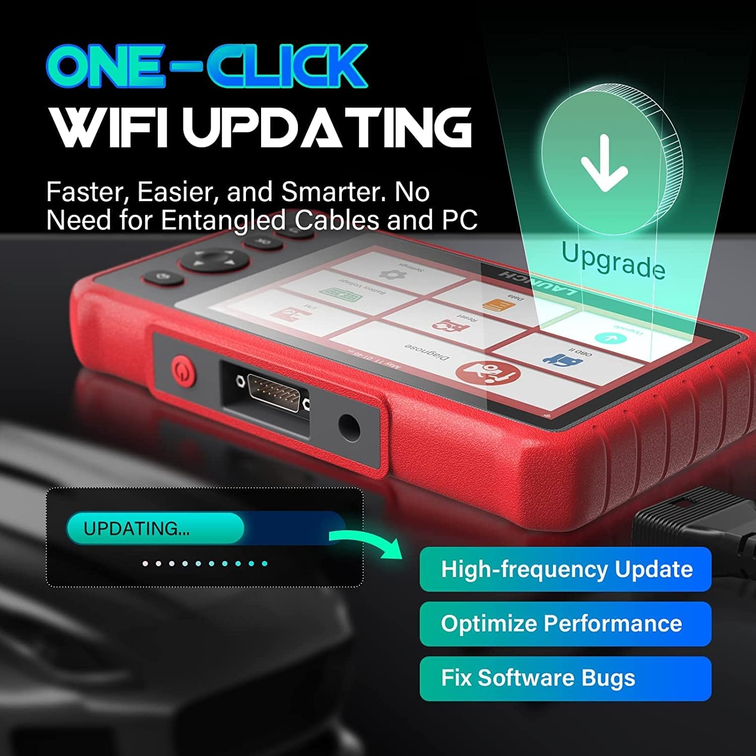 LAUNCH OBD2 Scanner CRP909X with 2-Year Updates, 28+ Service Functions, OE-Level Full System Car Diagnostic Scanner, ABS Bleeding/Injector Coding/IMMO/SAS/TPMS/EPB/BMS, Auto VIN
