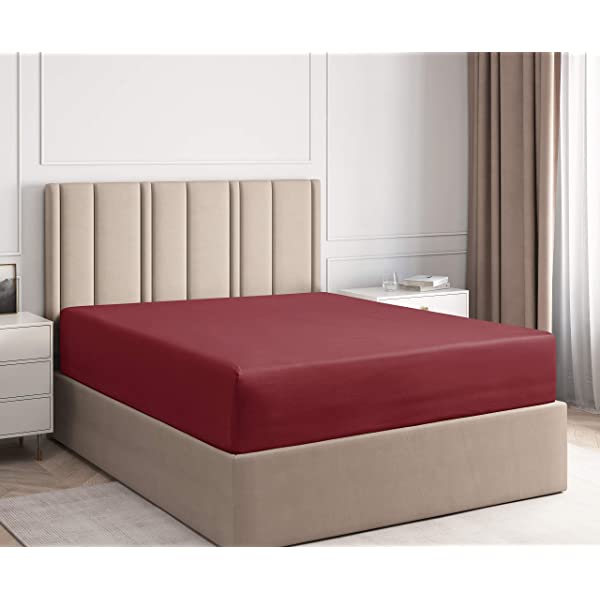 Queen Fitted Sheet - Single Fitted Deep Pocket Sheet - Fits Mattress Perfectly - Soft Wrinkle Free Sheet - 1 Fitted Sheet Only – Light Pink Queen Light Pink