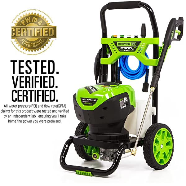 Greenworks Pro 2300 Max PSI @ 2.3 GPM (14 Amp) Brushless Electric Pressure Washer GW2300