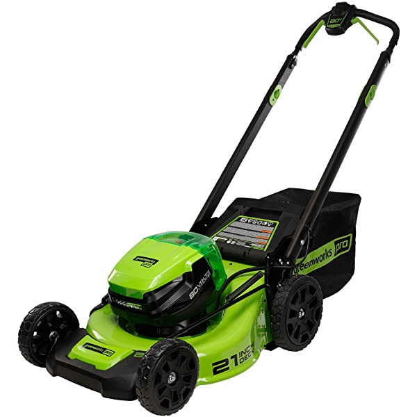 Greenworks Pro 80V 21 inch Cordless Push Lawn Mower, Includes Two 2Ah Batteries and Charger, GLM801601 (2) 2Ah Batteries Push