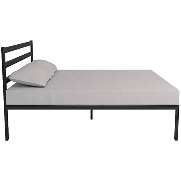 ZINUS Mia Metal Platform Bed Frame / Wood Slat Support / No Box Spring Needed / Easy Assembly, Black, Full Standard Full Black