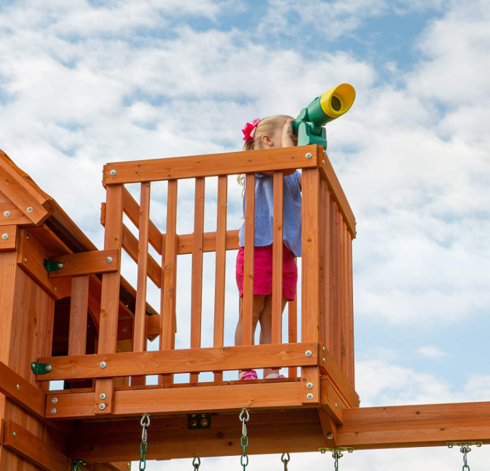 Backyard Discovery Skyfort II All Cedar Wood Swing Set