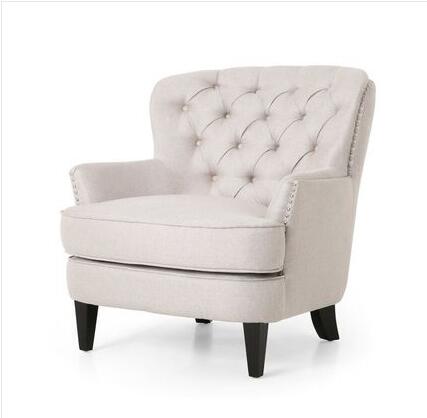 American fabric single sofa light luxury casual tiger chair footrest living room bedroom simple fabric small apartment sofa