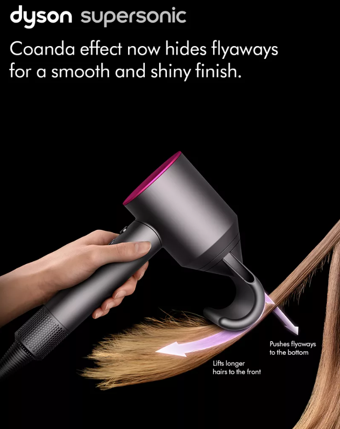 Dyson Hair Dryer, Iron/Fuchsia, 1200W dyson supersonic hairdryer