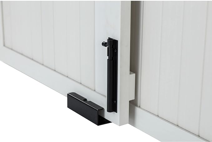 New Age Pet ECOFLEX Homestead Sliding Barn Door Furniture Style Dog Crate - Antique White, Extra