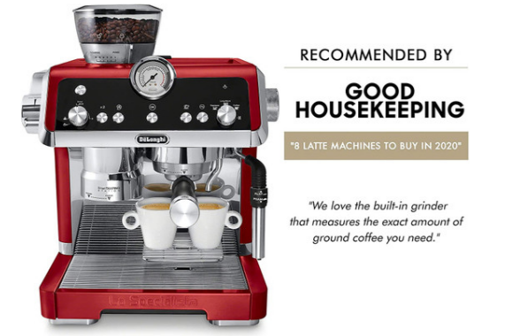 De'Longhi EC9335R La Specialista Espresso Machine with Sensor Grinder, Dual Heating System, Premium Latte System and Hot Water Spout,